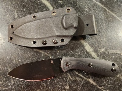 Kizer AZO Baby Black 154CM Fixed Blade Black G10 Handles Discontinued Collector