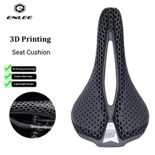 ENLEE Bike Carbon Fiber Saddle 3D Printing Ultralight Shockproof Cushion Seat