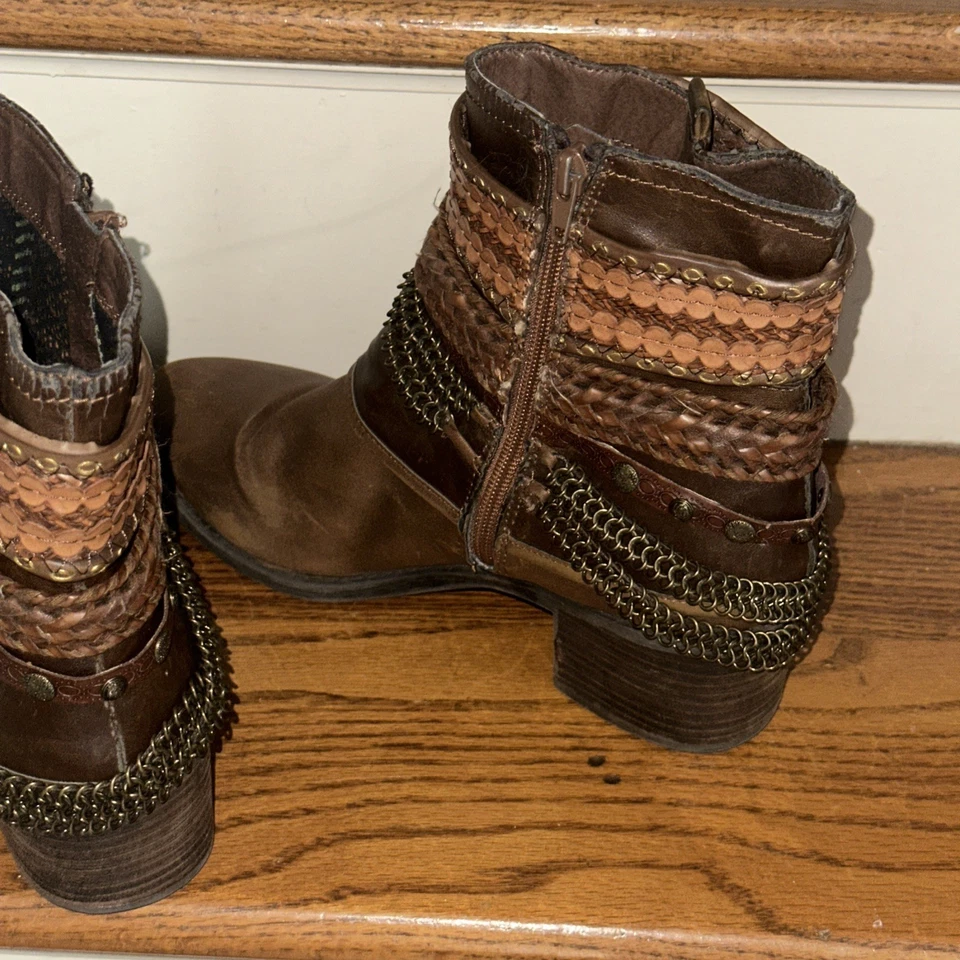 Botas al tobillo Lavorazione Artigianale de vaquero de cuero envejecido para mujer 10 ❤️1002 Foto 4 de 4