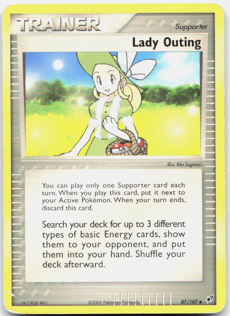 Lady Outing 87/107 Uncommon Deoxys Pokemon Moderately Played