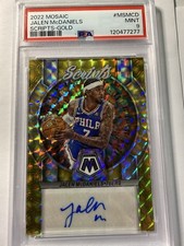 2022-23 Panini Mosaic Scripts Gold Jalen McDaniels Auto /10 76ers PSA 9