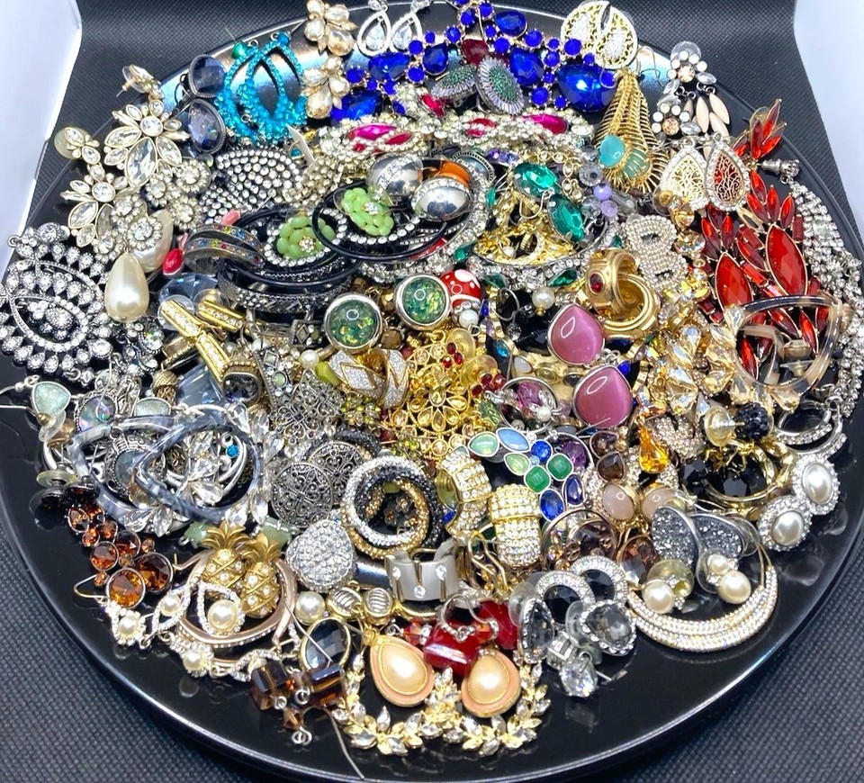 10 Pound Lbs Unsorted Huge Lot Jewelry Vintage & Modern Junk & Resell ...