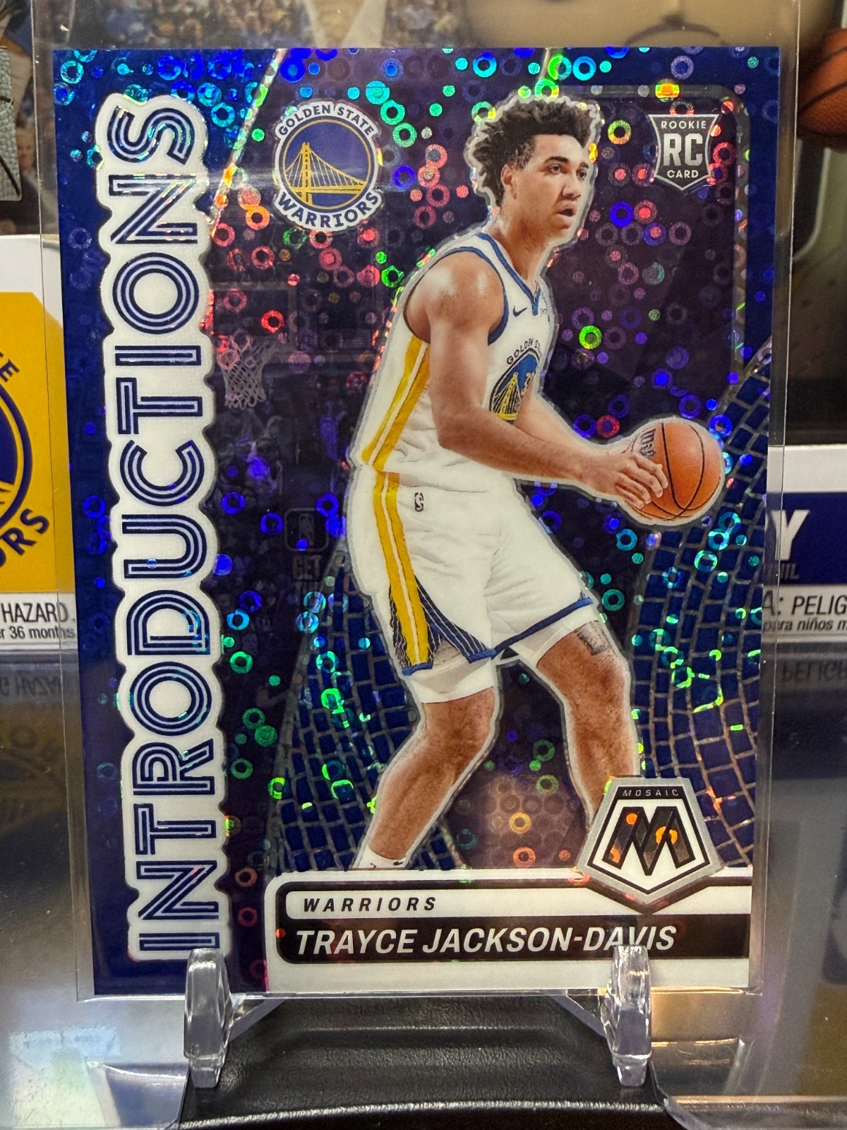 2023-24 Mosaic - Introductions Trayce Jackson-Davis #5 Blue Fast Break #/85