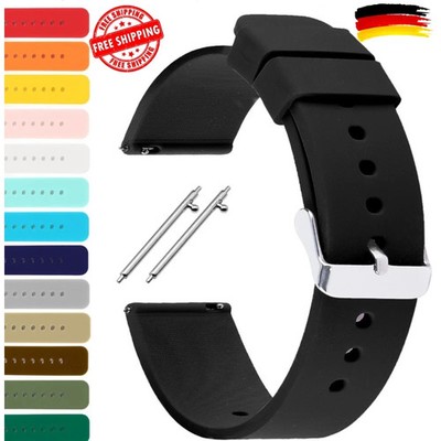 16 | 18 | 20 | 22 | 24 mm Silikon Uhrenarmband Ersatz Armbanduhr Smartwatch Band