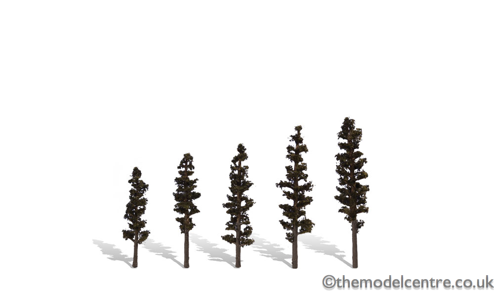 TR3560 Woodland Scenics Standing Timber 5 Pack 2 1/2""-4"" Ready Made Trees TMC
