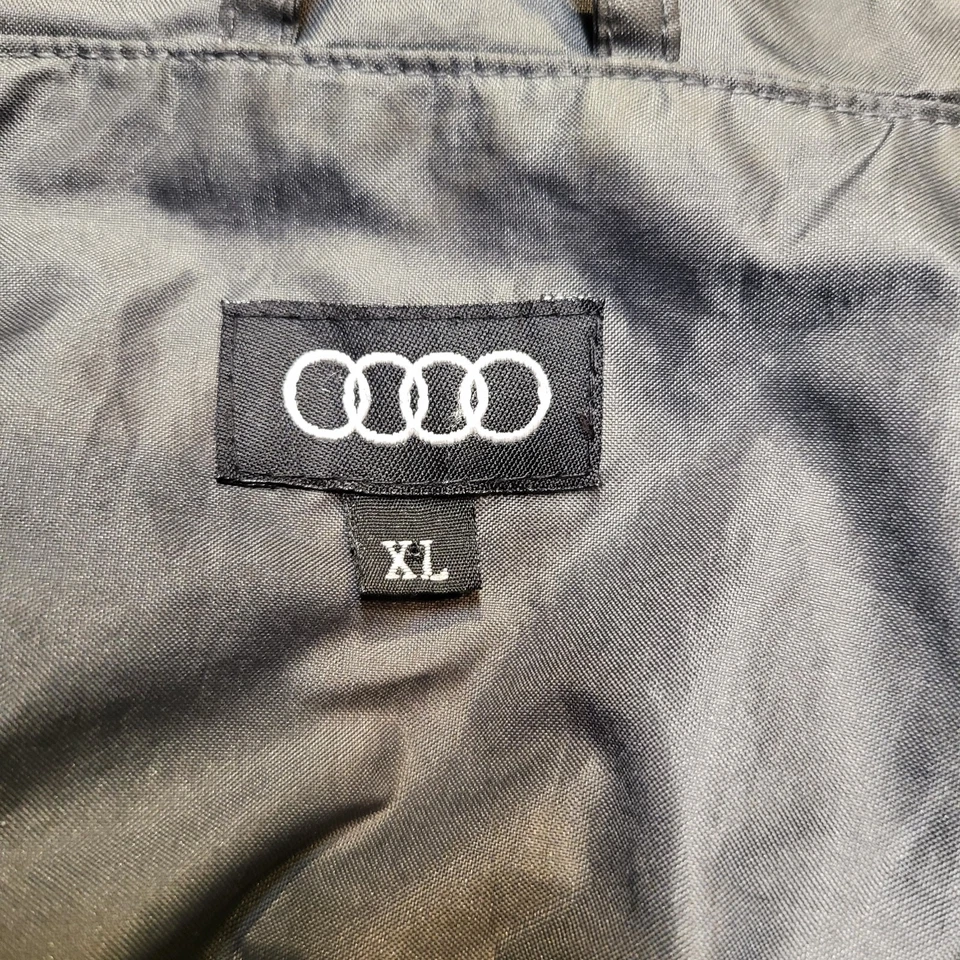 Куртка мужская Audi XL черная с длинным рукавом с капюшоном на молнии сетчатая с подкладкой - Изображение 3 из 4