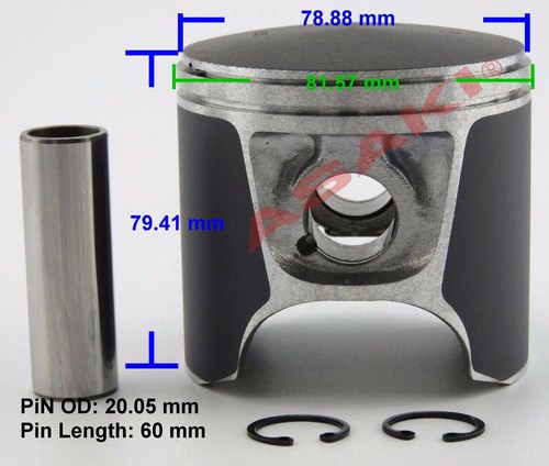 For PWC SeaDoo 787 800 Piston Kit 47-107 STD, 290-887-300-STD, with Piston Ring - Picture 6 of 7