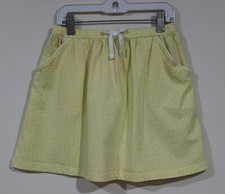 Hanna Andersson Girls Size 130 Yellow Cotton Elastic Waist Polka Dot Skirt