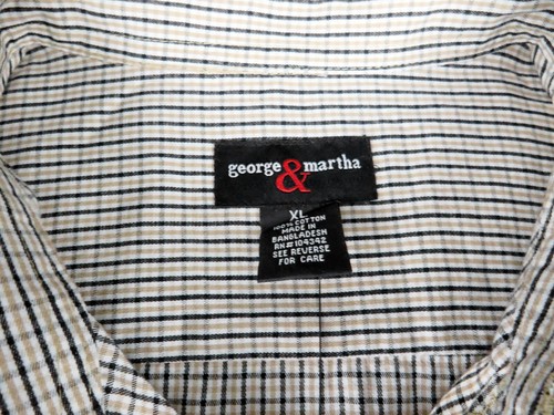Camicia George & Martha uomo XL multicolore Warren a quadri a quadri nuova - Foto 7 di 9