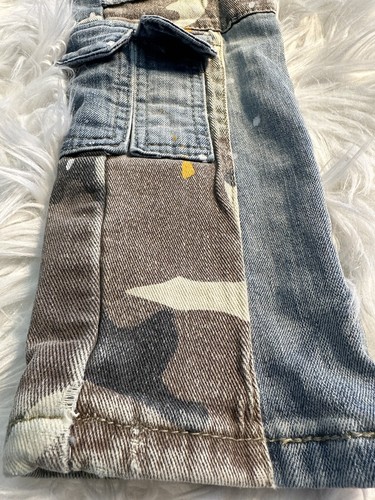 Waimea Boys Blue Denim Camo Distressed Moto Skinny Fit Jeans sz 6 Adjustable - Picture 3 of 9