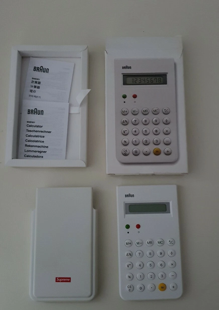 FW15 Supreme X Braun Et66 Weiß Rechner Mit Schutz Slide Cover Zubehör