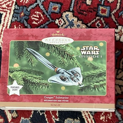 star wars episode one Hallmark Ornament Gungan Submarine Lights Up