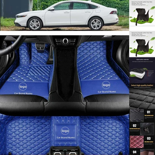 Car Floor Mats For Honda Accord Custom Luxury Carpets Waterproof Cargo Liners - Picture 10 of 31