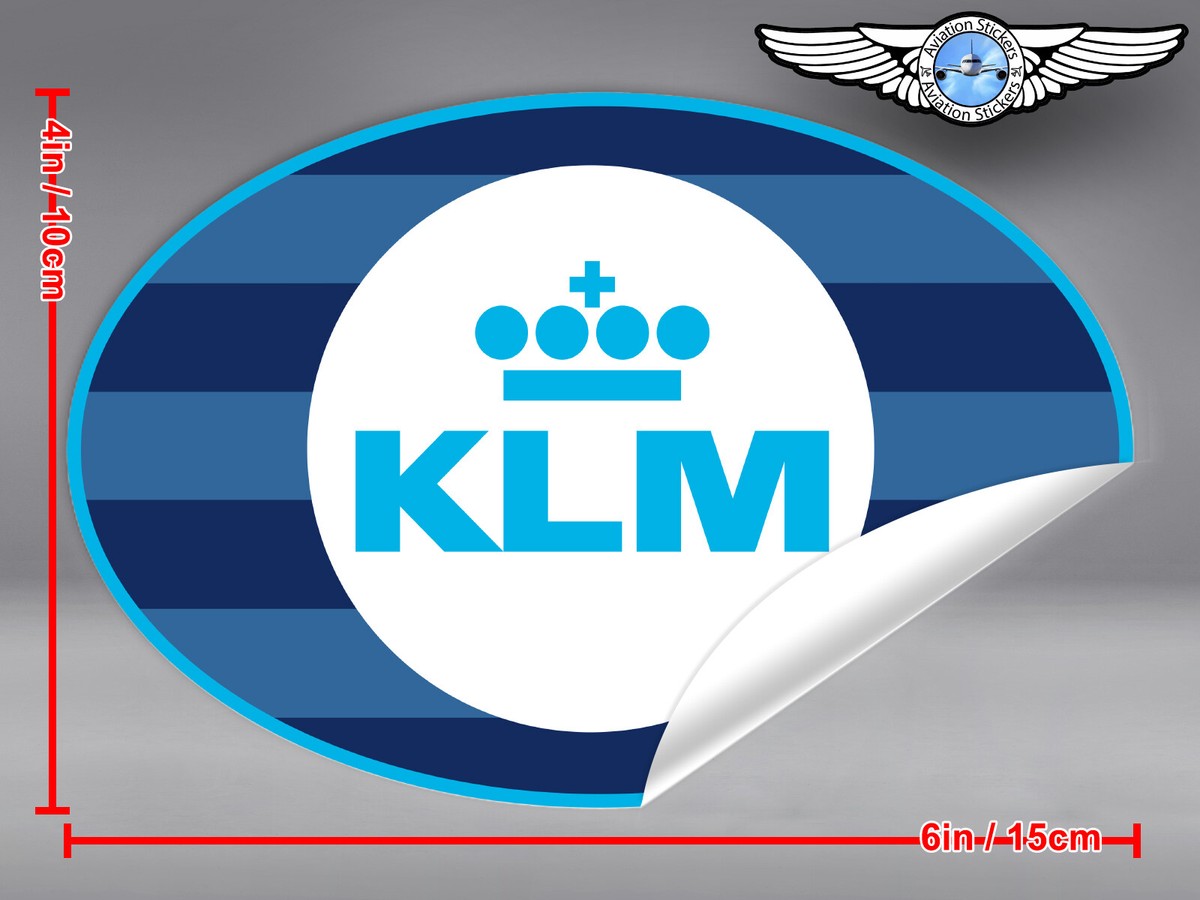 KLM OLD LOGO OVAL DECAL / STICKER | eBay