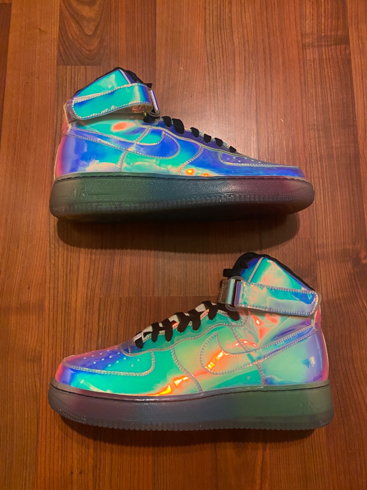 NEW Nike Air Force 1 Iridescent Multicolor ID 779428-991 RARE Size ...