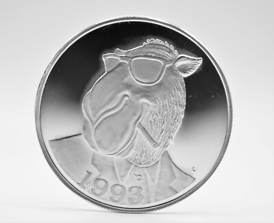camel cigarettes silver coin 1993 Camel RJ Reynolds Tobacco 1913 1oz 999 FINE Silver art bar round C2253