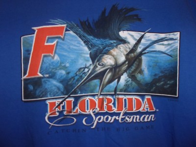 T-shirt Pêche Florida Sportif 'Catchin The Big Game' – Gildan Bleu Taille XL Homme