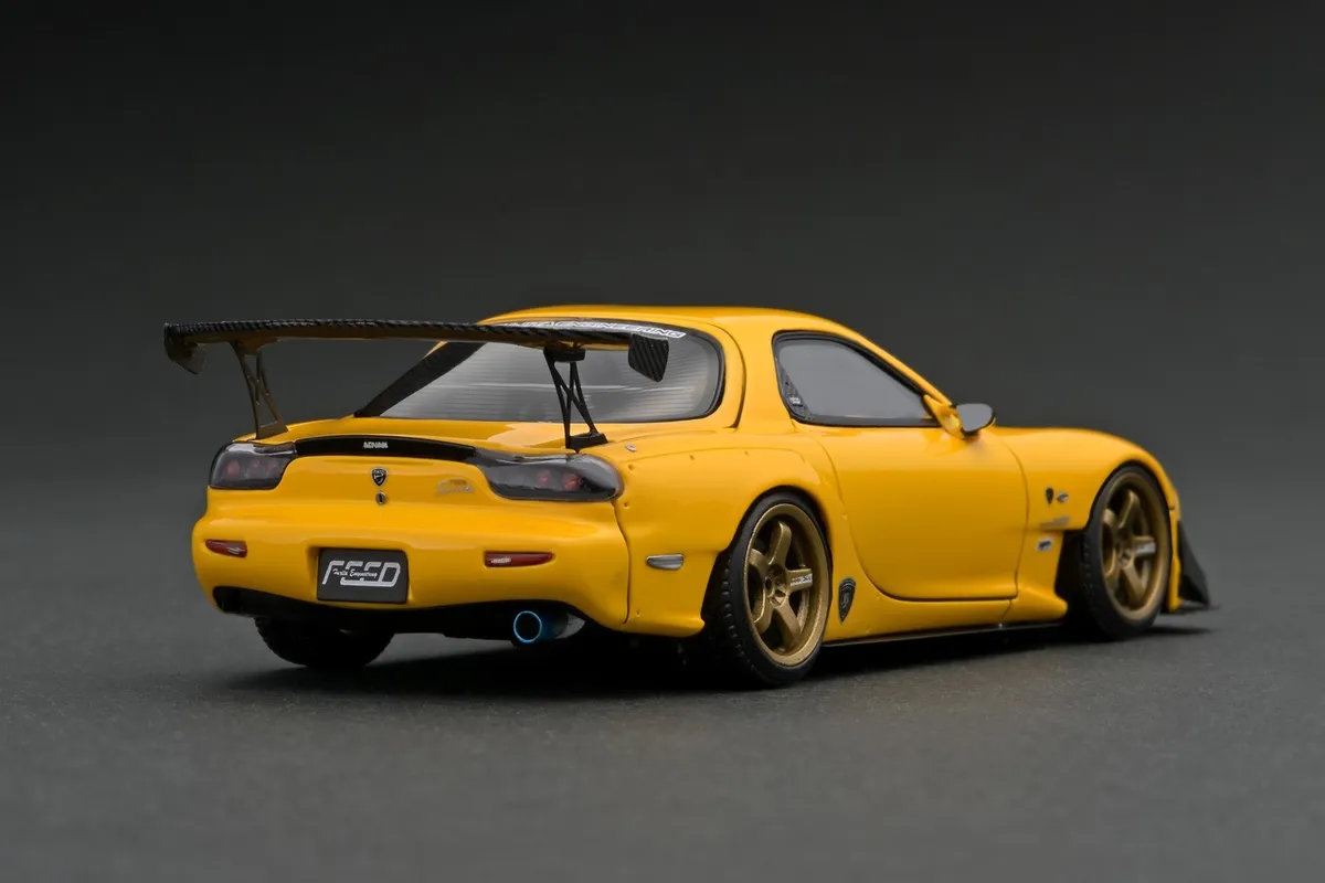 1:43 Mazda RX7 (FD3S) FEED -- Yellow -- Ignition Model IG2184