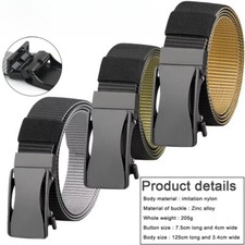 Tactical Nylon Adjustable Belt Aluminum Alloy Buckle Quick Release Waistband