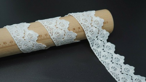 2 M Fine Edging White Guipure Lace Trim For Sewing Embellishment Craft/ Decor - Picture 33 of 36