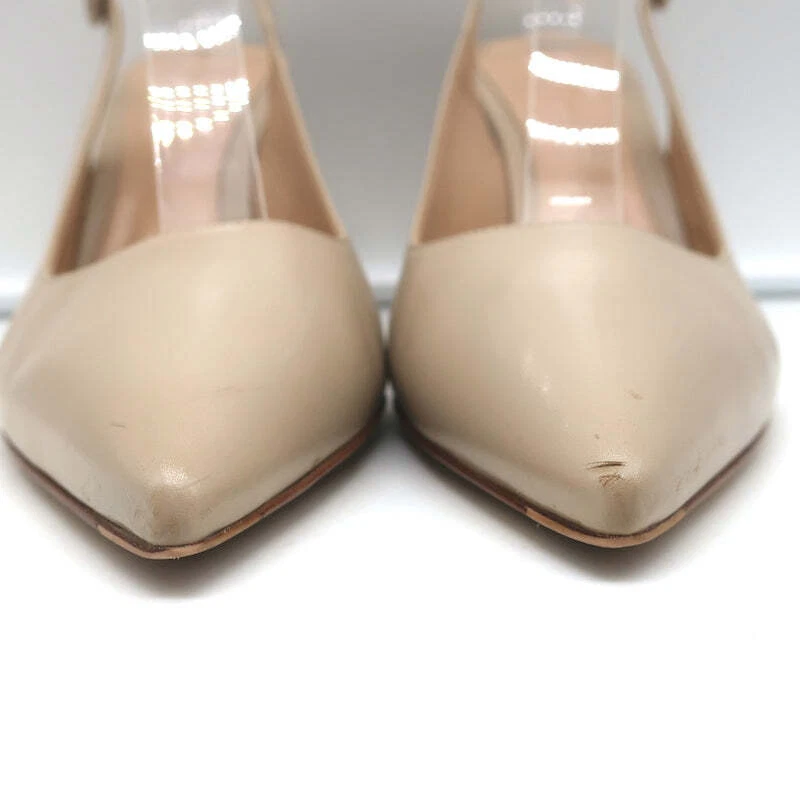 Zapatos de tacón Gianvito Rossi Agata 85 Slingback Cuero Nude Talla 41 Tacones de punta puntiaguda Foto 4 de 4