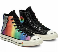 converse glitter flames