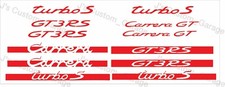 European car red logos white toner water slide decal For 1/64 custom diecast