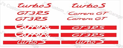 European car red logos white toner water slide decal For 1/64 custom diecast
