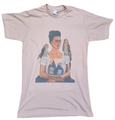 FRIDA KAHLO MEXICAN SELF PORTRAIT men's color vintage peach t-shirt gift