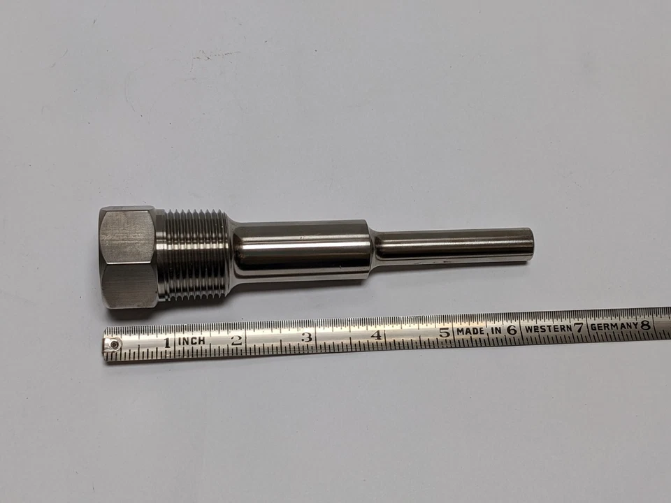 TRERICE Bimetal Thermowell 6"x3/4" NPT Intersection Length 4.5" (NEW). - Image 2 of 4