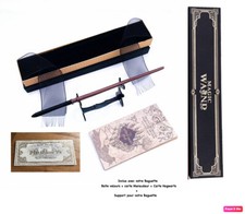 Baguette Wand DRAGO MALFOY Métal/résine+boite + 2 cartes + support Baguette