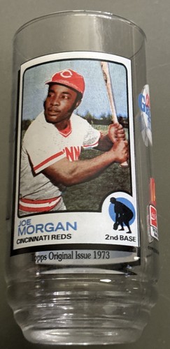 VINTAGE Joe Morgan 1993 McDonalds All Time Greats Glass, Cincinnati Reds
