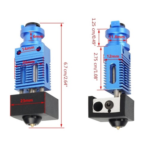 Extruder Hot End Kit for CR10/Ender3 Extruder 3D Printer Parts Print Head - Photo 8/8