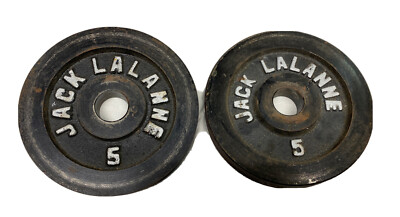 2 x 5 LB Jack Lalanne Vintage Olympic Weight Plates *See Description