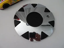 STARR Chrome/Black Custom Wheel Center Cap # 571-CAP, LG1408-31