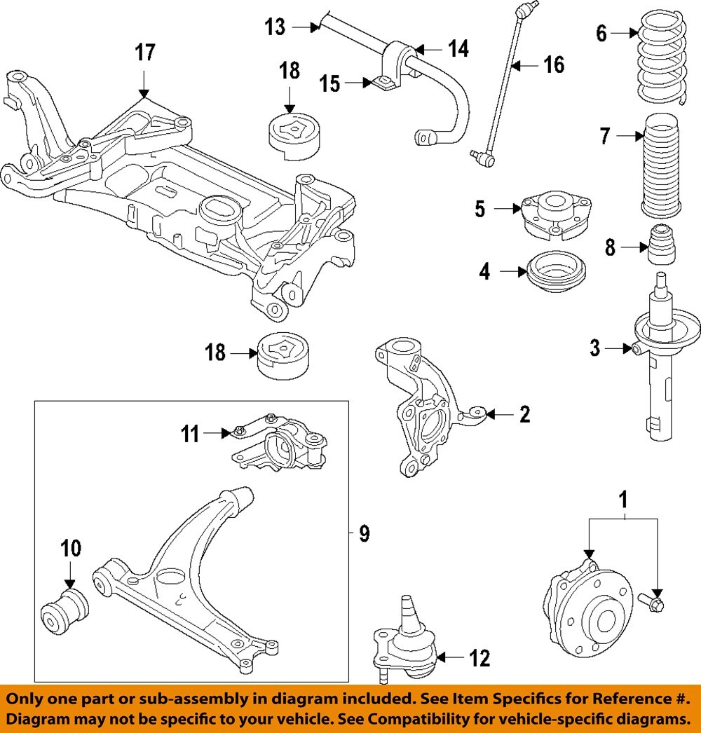 VOLKSWAGEN OEM 18-23 Atlas Front Suspension Struts Components-Strut ...