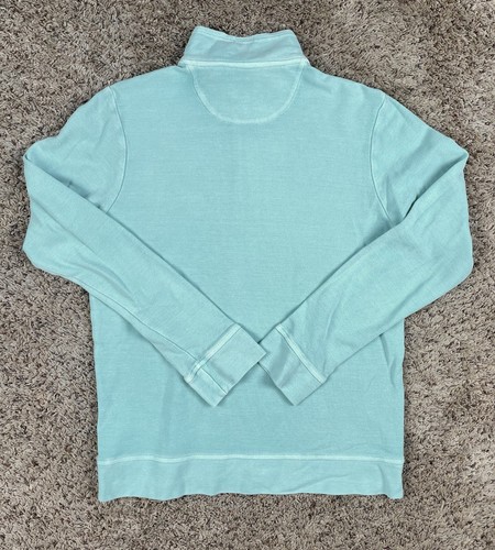 Vineyard Vines 1/4 Zip Sweatshirt Youth Large Teal Cotton Pullover Quarter Zip - Picture 9 of 10