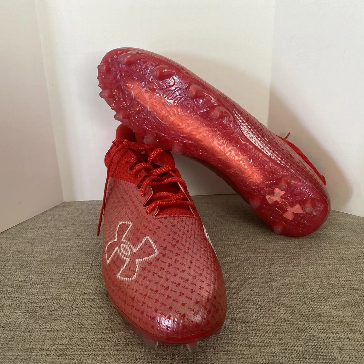 Under Armour Blur Smoke MC Red Football Cleats 3024015 600 Men s Size 15