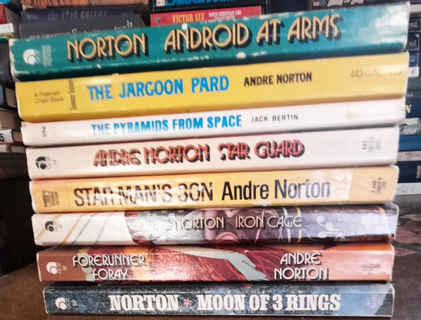 Lot Of 8 Vintage Andre Norton Sci-Fi Paperbacks-See Description For Titles