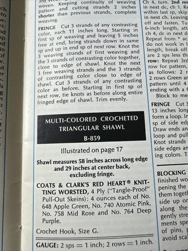 Coats & Clarks 1971 Crochet Knit Crochet Pattern Book #215 Socks Mittens Scarf - Picture 5 of 11