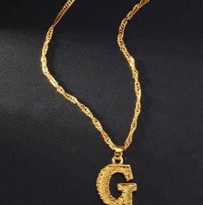Gold Alphabet Letter Initial Friendship Bridesmaid Ladies Gift Chain Necklace