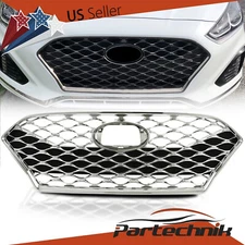 Fits For 2018-19 Hyundai Sonata Sport Style Front Upper Grille Chrome 86350C2810