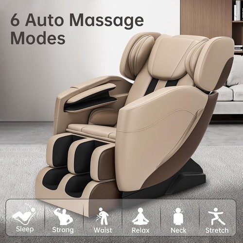 Silla de Masaje, Silla de Masaje Cuerpo Completo Gravedad Cero con Modos Automáticos, 8 Puntos Fijos - Imagen 3 de 8