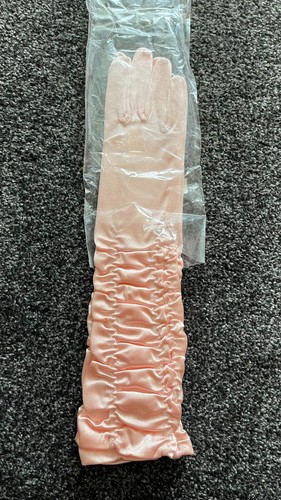 Shirred Long Satin Elbow Length Gloves Wedding Prom - G184 / 5 Pairs Any Colors - Picture 43 of 45