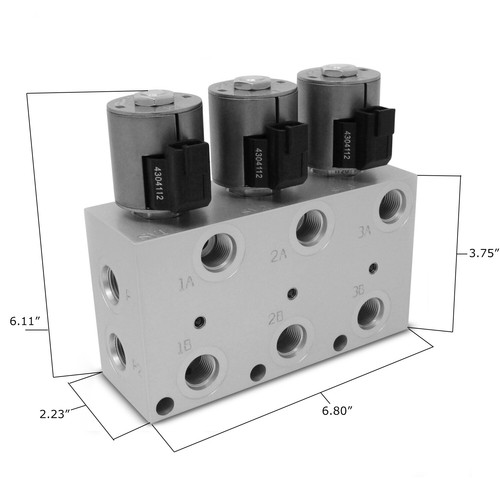 Hydraulic Multiplier, 3 Circuit Diverter Splitter Valve + Couplers + Switch Box - Picture 3 of 10
