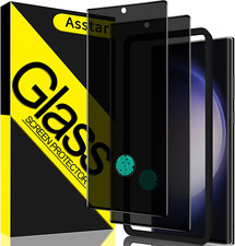 2x Protector de pantalla de privacidad de vidrio para Samsung Galaxy S23 Ultra