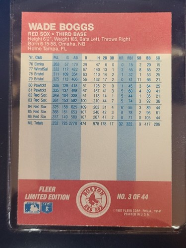 Tarjetas de béisbol 1983-2000 Wade Boggs Salón de la fama Medias Rojas de Boston Tú eliges Raras - Imagen 49 de 89