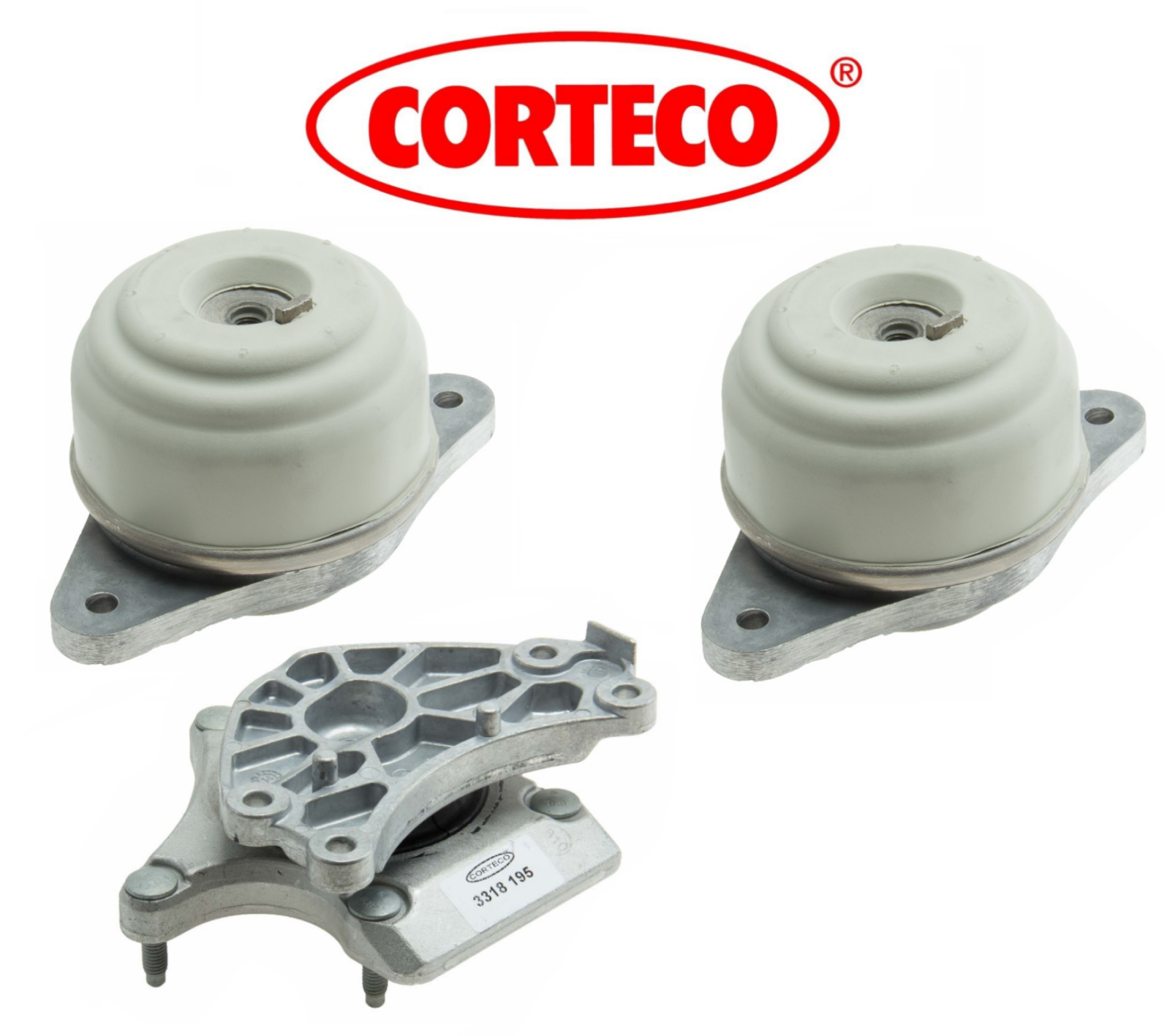 OEM Engine Motor Mount & Transmission Mount 3pc Corteco for Mercedes