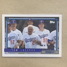 1992  TOPPS # 261  TOM LASORDA   LA DODGERS