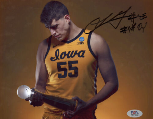 Luka Garza Iowa Hawkeyes NPOY Signed Autographed 8X10 Photo PSA/DNA COA